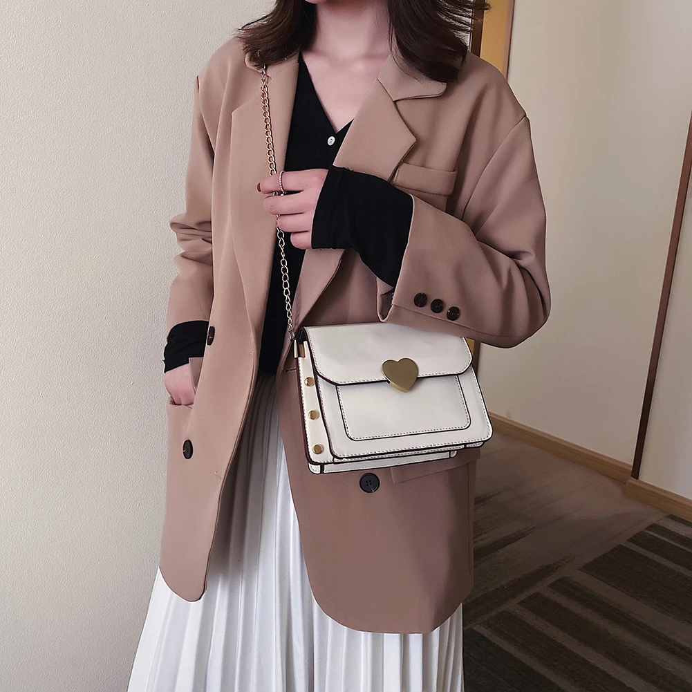 Solid Color Women Shoulder Messenger Bag Crossbody Bags Chain Female Retro PU Leather Female Elegant Crossbody Handbags
Solid Color Women Shoulder Messenger Bag Crossbody Bags Chain Female Retro PU Leather Female Elegant Crossbody Handbags