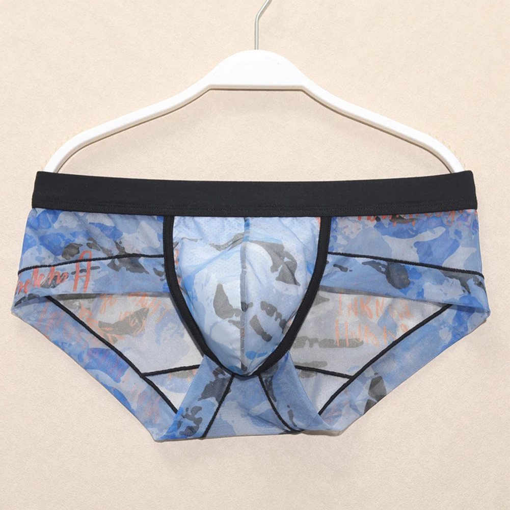 Mens Sexy Low-Rise Sheer Mesh Panties Knickers Printed Skin-Friendly Briefs Bulge Pouch Underwear Breathable Sweat Underpants
Mens Sexy Low-Rise Sheer Mesh Panties Knickers Printed Skin-Friendly Briefs Bulge Pouch Underwear Breathable Sweat Underpants