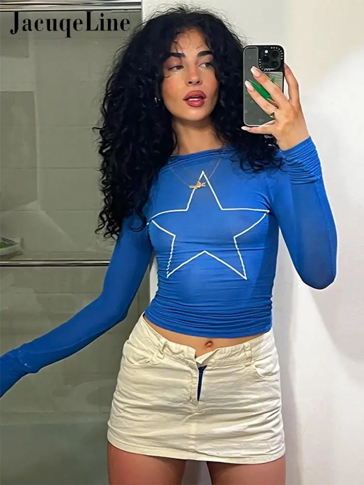 Женский укороченный топ с круглым вырезом, принтом звезд
Женский укороченный топ с круглым вырезом, принтом звезд