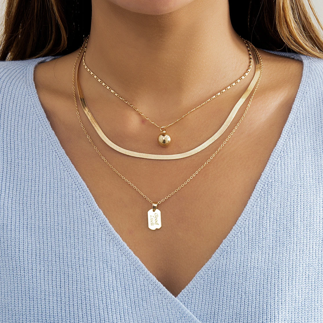 Ingemark Multilayer Snake Chain Necklace for Women Vintage Temperament Ball Pendant Choker Neck Jewelry Accessories Steampunk
Ingemark Multilayer Snake Chain Necklace for Women Vintage Temperament Ball Pendant Choker Neck Jewelry Accessories Steampunk