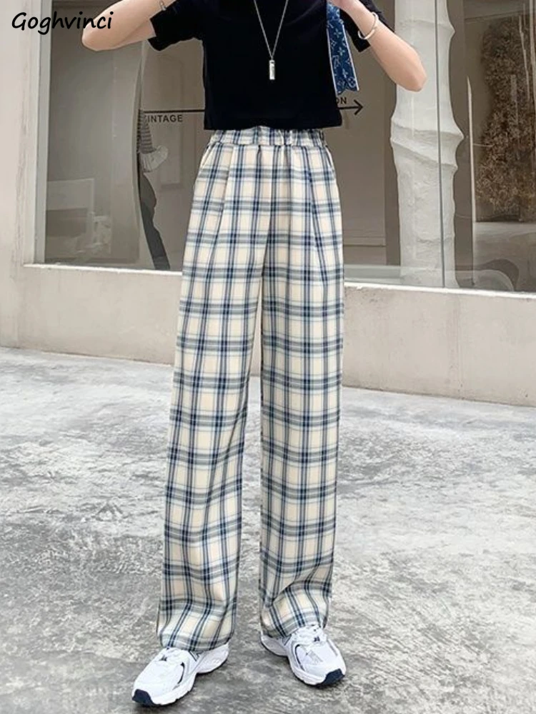 Casual Pants Women Fashion Student Plaid Vintage Summer Thin New Loose Wide Leg Sagging Basic All-match Classic Korean Style BF
Casual Pants Women Fashion Student Plaid Vintage Summer Thin New Loose Wide Leg Sagging Basic All-match Classic Korean Style BF