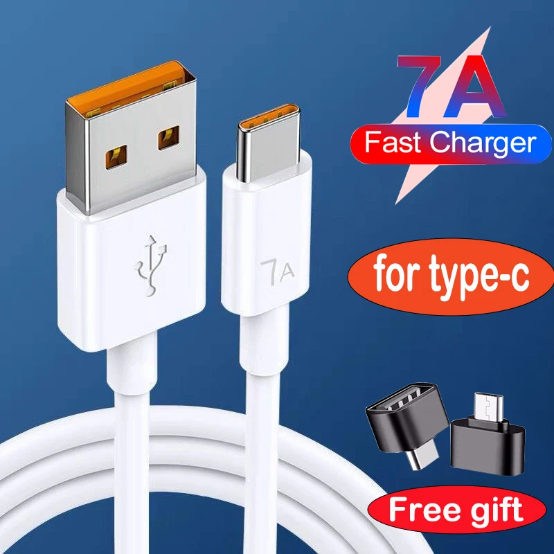 Сверхбыстрый зарядный кабель 7A USB Type-C 100 Вт для Huawei P40 P30 Mate 40, шнур для быстрой зарядки и передачи данных для Xiaomi Oneplus Redmi с подарком
Сверхбыстрый зарядный кабель 7A USB Type-C 100 Вт для Huawei P40 P30 Mate 40, шнур для быстрой зарядки и передачи данных для Xiaomi Oneplus Redmi с подарком