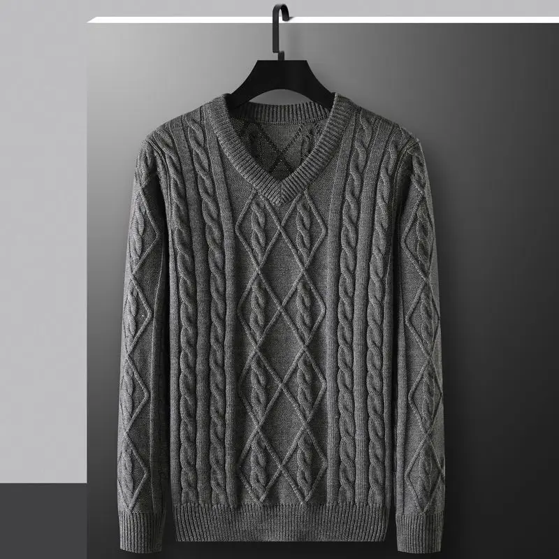 2023 Autumn Winter Men Fashion V-neck Casual Sweater Tops Men's Thick Warm Knitted Tops Male Solid Color Pullover Tops L146
2023 Autumn Winter Men Fashion V-neck Casual Sweater Tops Men's Thick Warm Knitted Tops Male Solid Color Pullover Tops L146