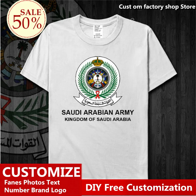 SaudiArabia Army Cotton T shirt Custom Jersey Fans DIY Name Number LOGO Tshirt High Street Fashion Hip Hop Loose Casual T-shirt
SaudiArabia Army Cotton T shirt Custom Jersey Fans DIY Name Number LOGO Tshirt High Street Fashion Hip Hop Loose Casual T-shirt