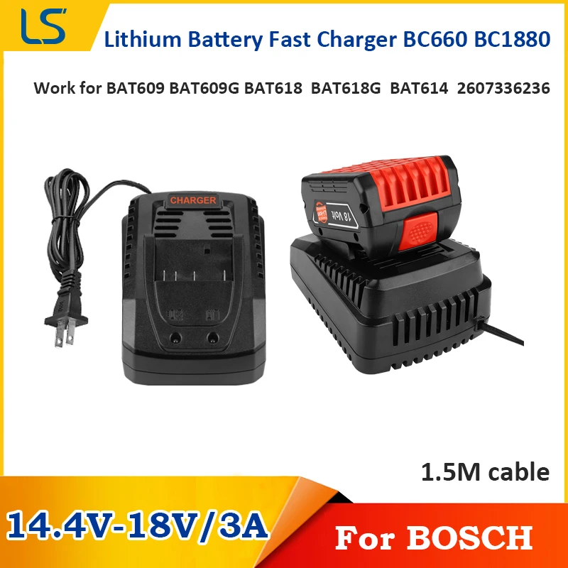 3A Fast Charging Adapter For BOSCH BC660 BC1880 14.4V 18V Li-ion Powertool Battery Charger Al1860CV BAT609G BAT618 BAT618G BAT61 
3A Fast Charging Adapter For BOSCH BC660 BC1880 14.4V 18V Li-ion Powertool Battery Charger Al1860CV BAT609G BAT618 BAT618G BAT61
