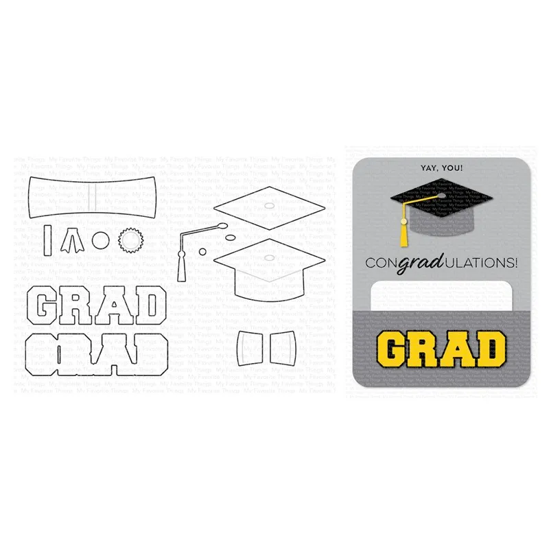May 2023 New Iconic Grad Cap Diploma Cutting Dies Scrapbooking for Paper Making Frames Card Set no Clear Stamps
May 2023 New Iconic Grad Cap Diploma Cutting Dies Scrapbooking for Paper Making Frames Card Set no Clear Stamps
