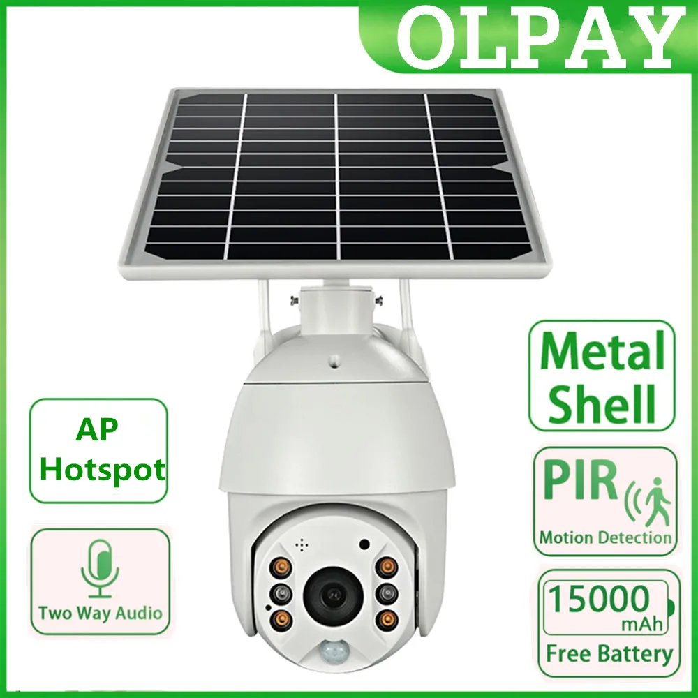 5MP 4G SIM /WIFI Solar Camera Outdoor 20W Solar Panel Security Protection Two Way Talk Night Vision built in 15000mA Baterries
5MP 4G SIM /WIFI Solar Camera Outdoor 20W Solar Panel Security Protection Two Way Talk Night Vision built in 15000mA Baterries