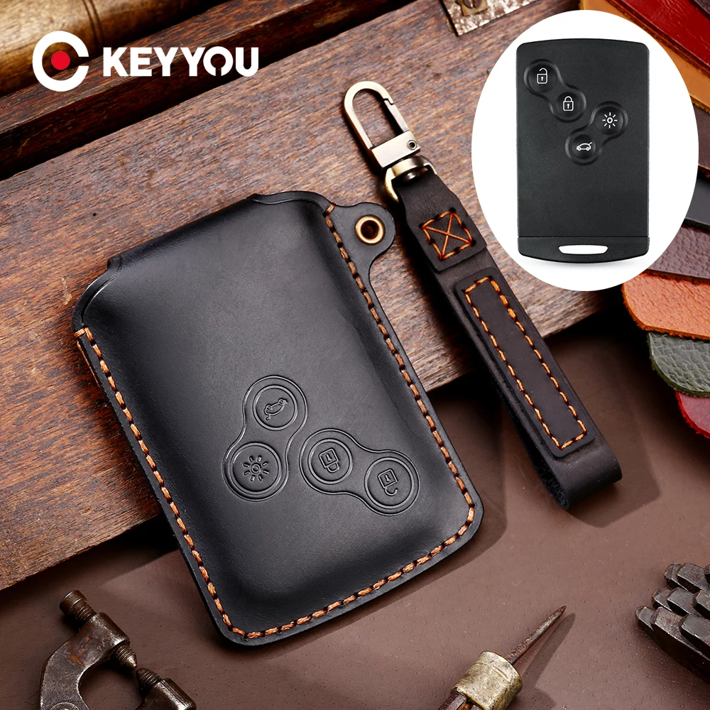 Чехол KEYYOU для смарт-ключа с дистанционным управлением из натуральной кожи, чехол для Renault Clio Megane Logan 2 3 koleos Scenic Card, Стайлинг автомобиля
Чехол KEYYOU для смарт-ключа с дистанционным управлением из натуральной кожи, чехол для Renault Clio Megane Logan 2 3 koleos Scenic Card, Стайлинг автомобиля