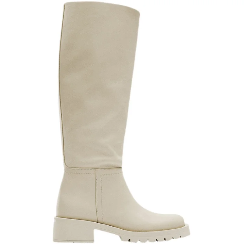 New Fashion Full Genuine Leather Boots Women Slip on Knee High Boots Autumn Winter Straight Knight Botas Mujer Plus Size 35-43
New Fashion Full Genuine Leather Boots Women Slip on Knee High Boots Autumn Winter Straight Knight Botas Mujer Plus Size 35-43