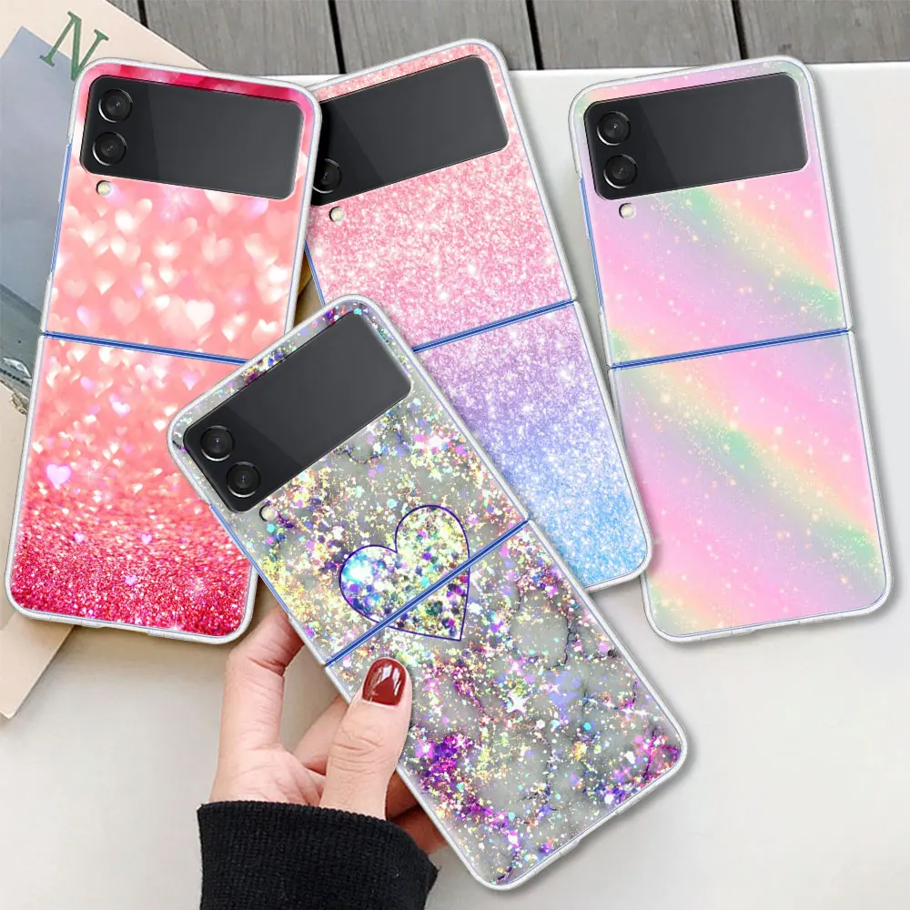 Case For Samsung Galaxy Z Flip 3 5G Transparent Hard Cell Phone Cover ZFlip3 Clear PC Phone Fundas Gold Pink Glitter Print
Case For Samsung Galaxy Z Flip 3 5G Transparent Hard Cell Phone Cover ZFlip3 Clear PC Phone Fundas Gold Pink Glitter Print