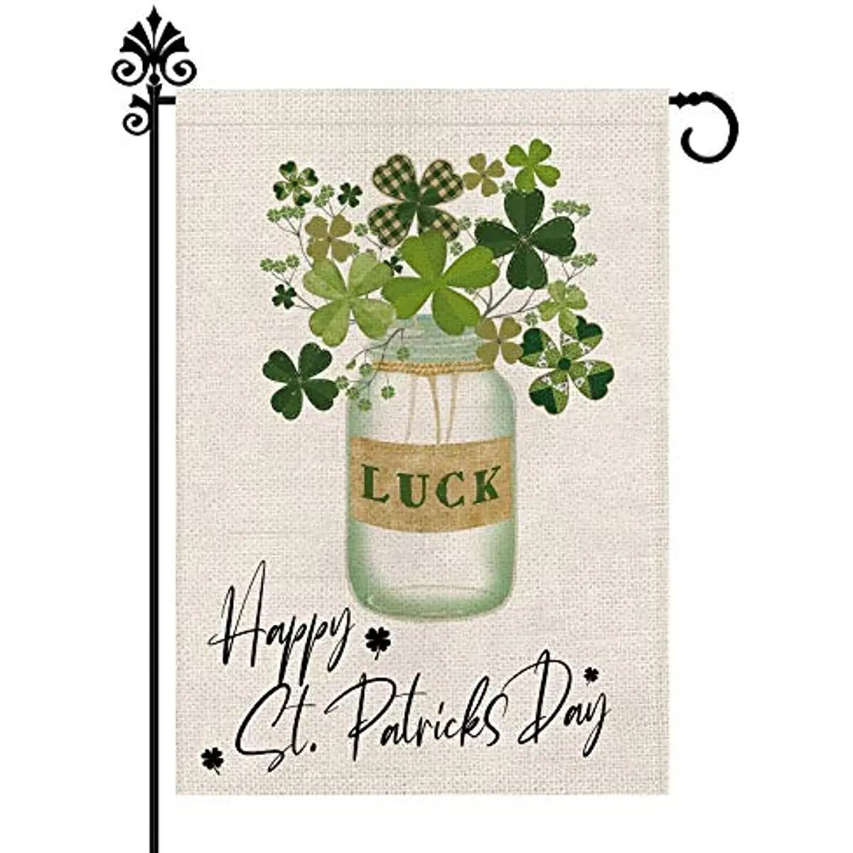 St Patricks Day Garden Flag Lucky Clovers Mason Jar Shamrocks Yard Decoration Double Sized Burlap Spring Holiday Decors 12x18 In
St Patricks Day Garden Flag Lucky Clovers Mason Jar Shamrocks Yard Decoration Double Sized Burlap Spring Holiday Decors 12x18 In