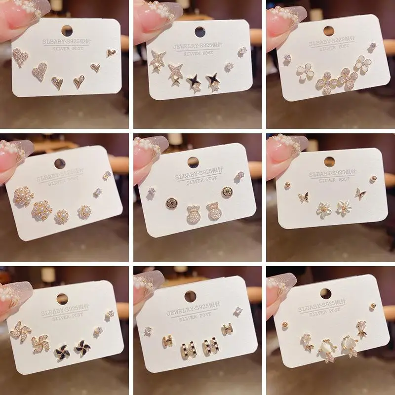925 Silver Needle Temperament Fashion Simple Three-piece Charm Personality Sweet and Versatile Daily Set Earrings Wholesale Sale
925 Silver Needle Temperament Fashion Simple Three-piece Charm Personality Sweet and Versatile Daily Set Earrings Wholesale Sale