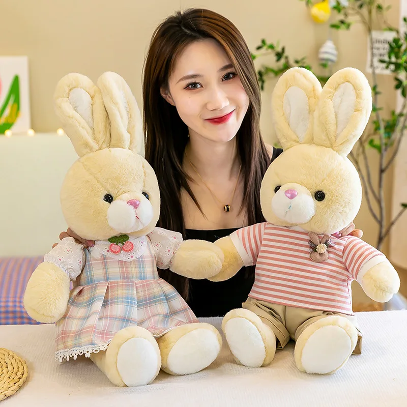 

Симпатичная плюшевая игрушка в виде пары кроликов с цветочной юбкой/День Святого Валентина/подарок на день рождения/талисман в году кролика