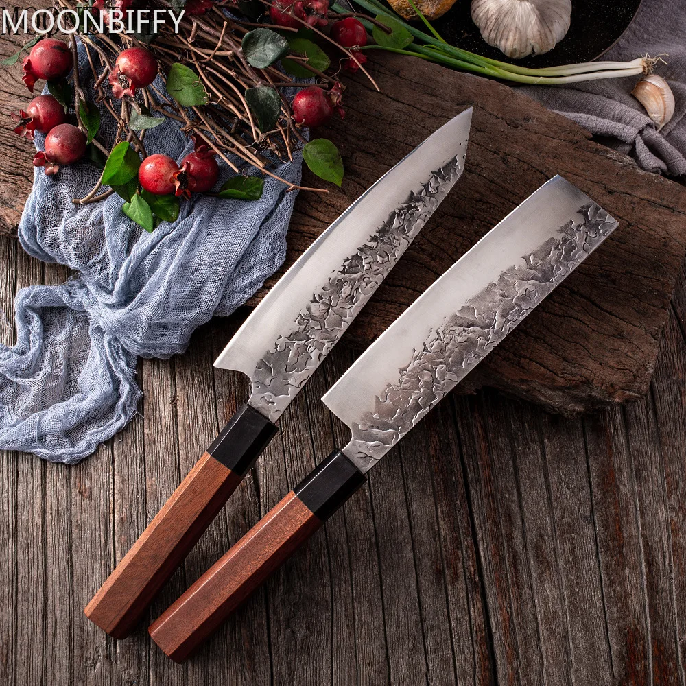 

Кованый нож шеф-повара из углеродистой стали, кухонные ножи для суши, острые японские ножи накири, нож мясника, нарезка, нож, нож для готовки, ...