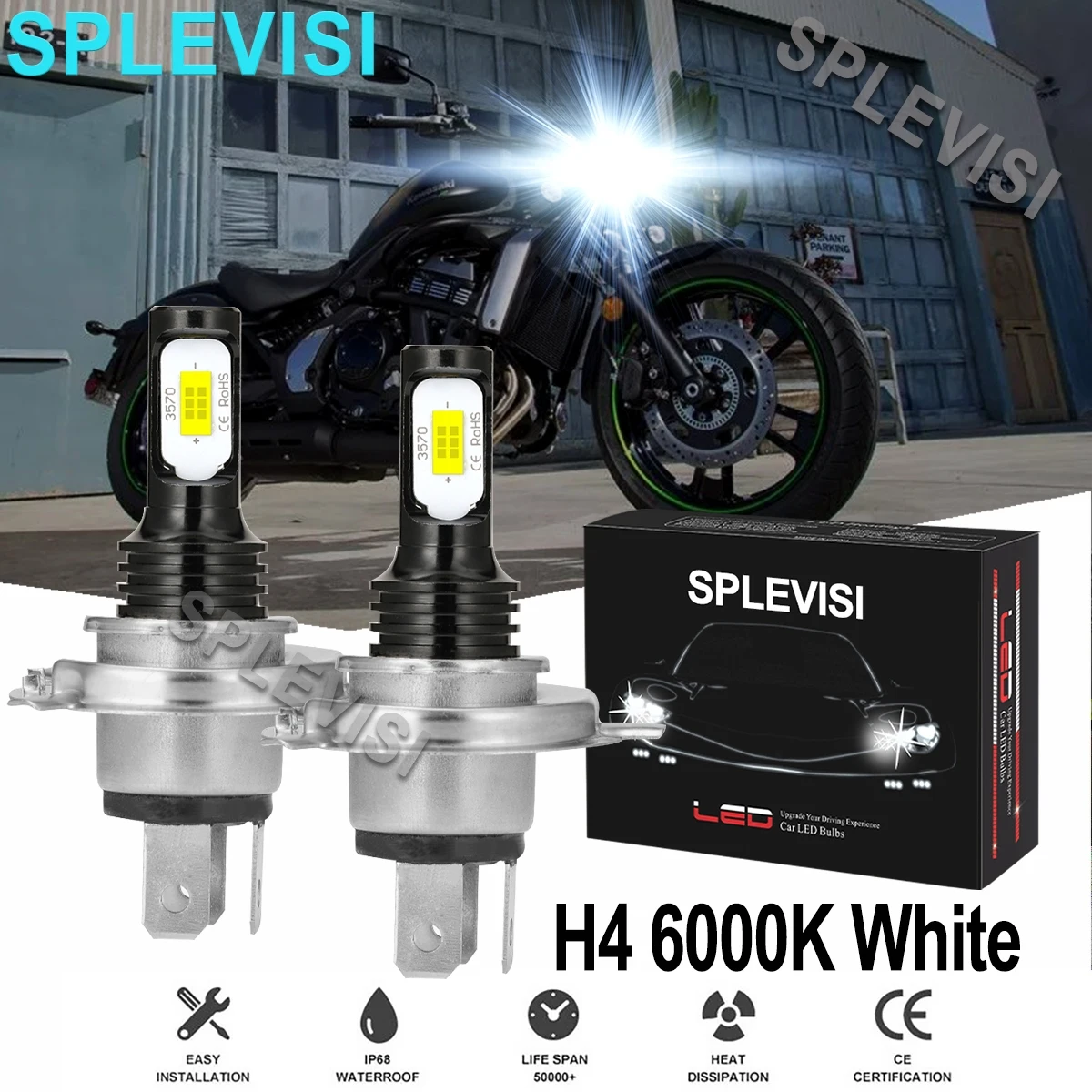 2x 70W White motorcycle headlight For Kawasaki Vulcan 500 2004-2009 750 2004-2006 800 2004-2006 1600 2004-2008 1700 2009-2014
2x 70W White motorcycle headlight For Kawasaki Vulcan 500 2004-2009 750 2004-2006 800 2004-2006 1600 2004-2008 1700 2009-2014