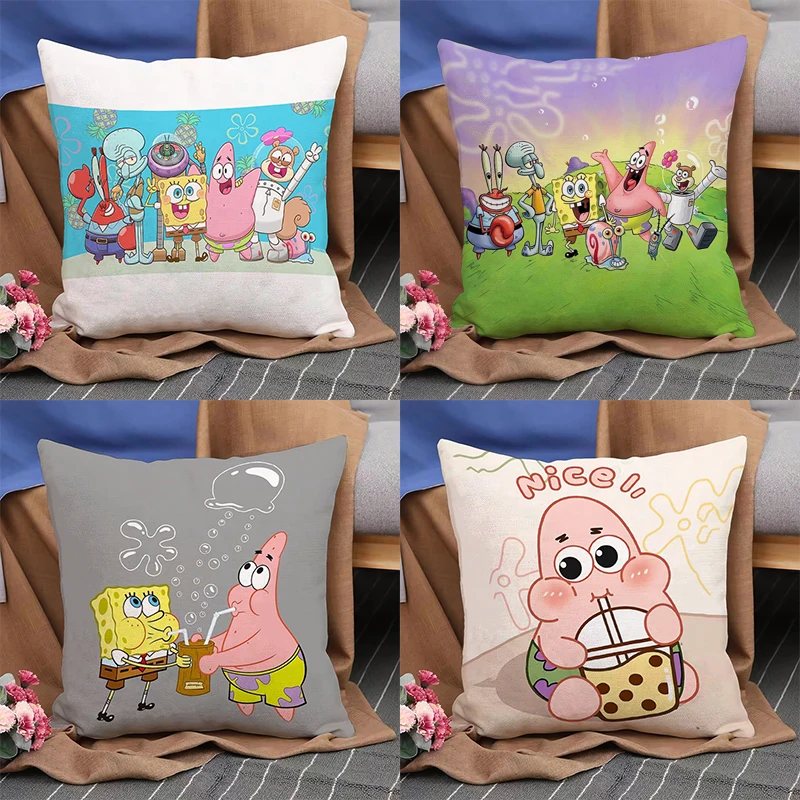 Cushion Cover Double-sided Printed S-SpongeBob 45* 45cm Halloween Home Decoration Pillowcase Sofa Bedroom Car Short Plush
Cushion Cover Double-sided Printed S-SpongeBob 45* 45cm Halloween Home Decoration Pillowcase Sofa Bedroom Car Short Plush