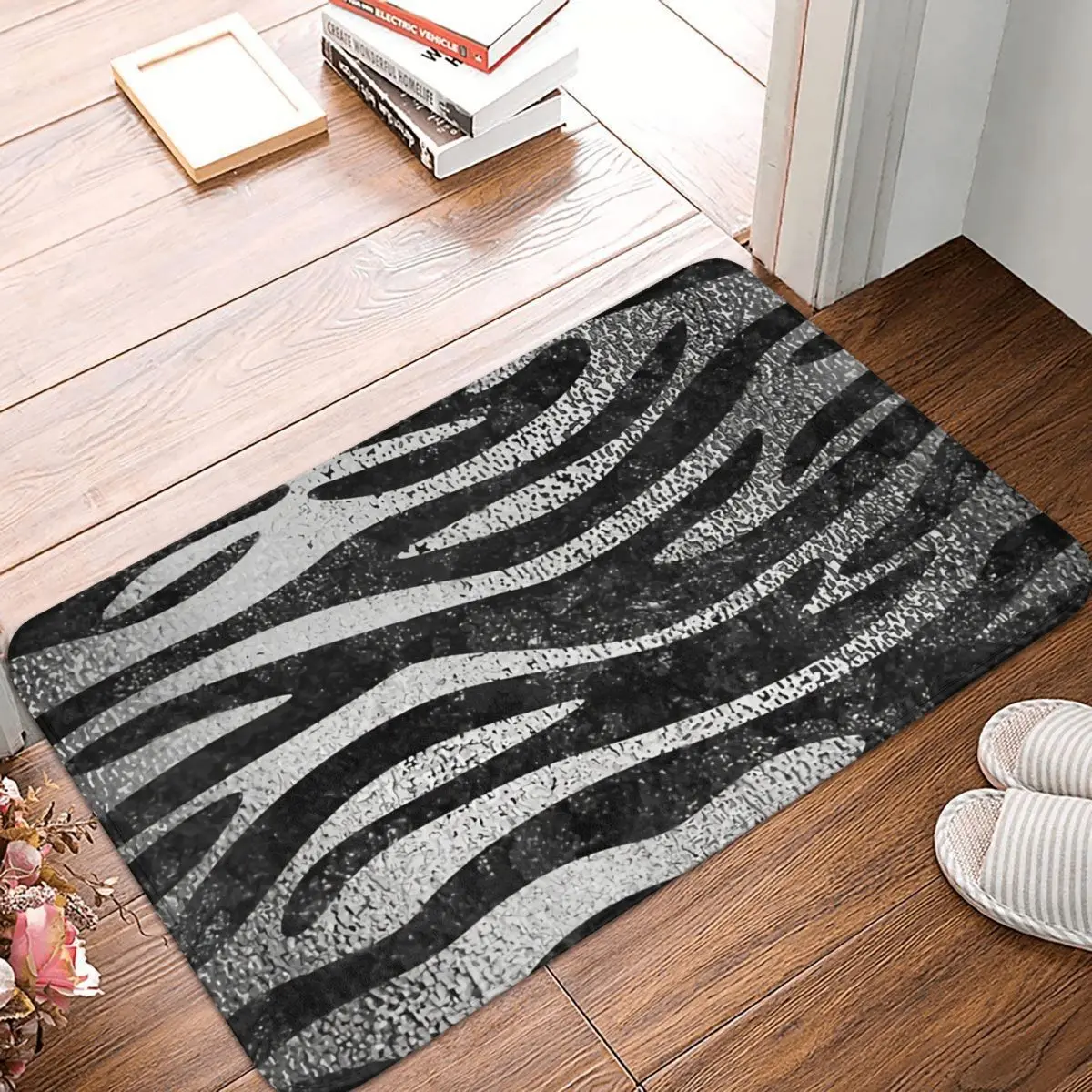 Camouflage Art Culture Kitchen Non-Slip Carpet Silver Glitter Zebra Pattern Living Room Mat Entrance Door Doormat Home Decor Rug
Camouflage Art Culture Kitchen Non-Slip Carpet Silver Glitter Zebra Pattern Living Room Mat Entrance Door Doormat Home Decor Rug