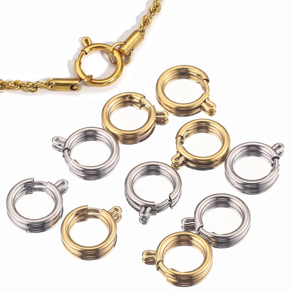 10 Pcs 14mm O Ring Stainless Steel Circle Spring Clasps DIY Chain Connector for Necklace Bracelet Jewelry Supplies Accessories
10 Pcs 14mm O Ring Stainless Steel Circle Spring Clasps DIY Chain Connector for Necklace Bracelet Jewelry Supplies Accessories