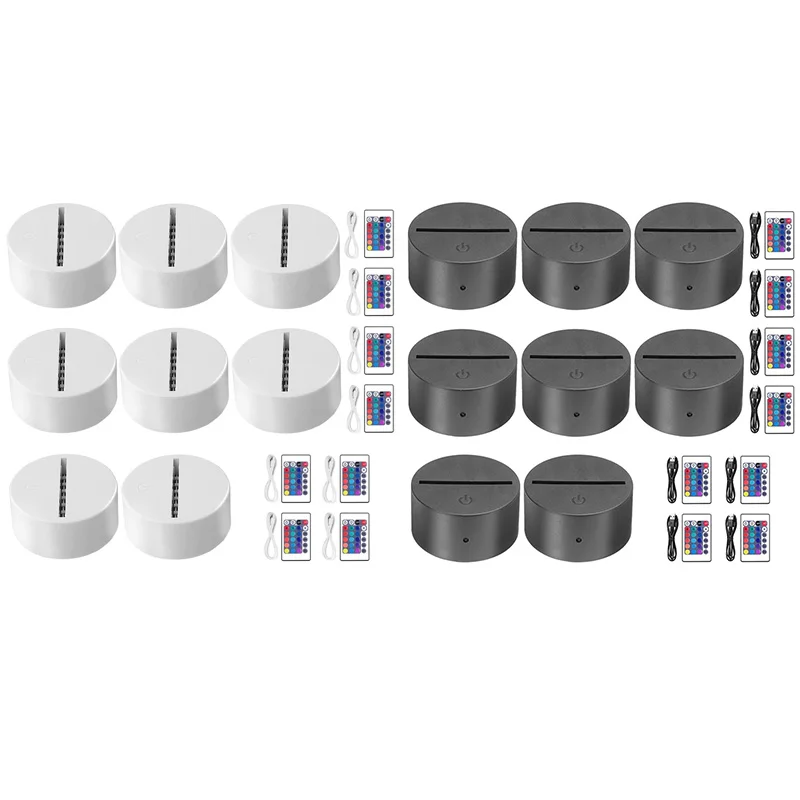 8Pack 3D Night LED Light Lamp Base 16 Colors LED Light Display Base With Remote For Acrylic And Resin Glass
8Pack 3D Night LED Light Lamp Base 16 Colors LED Light Display Base With Remote For Acrylic And Resin Glass
