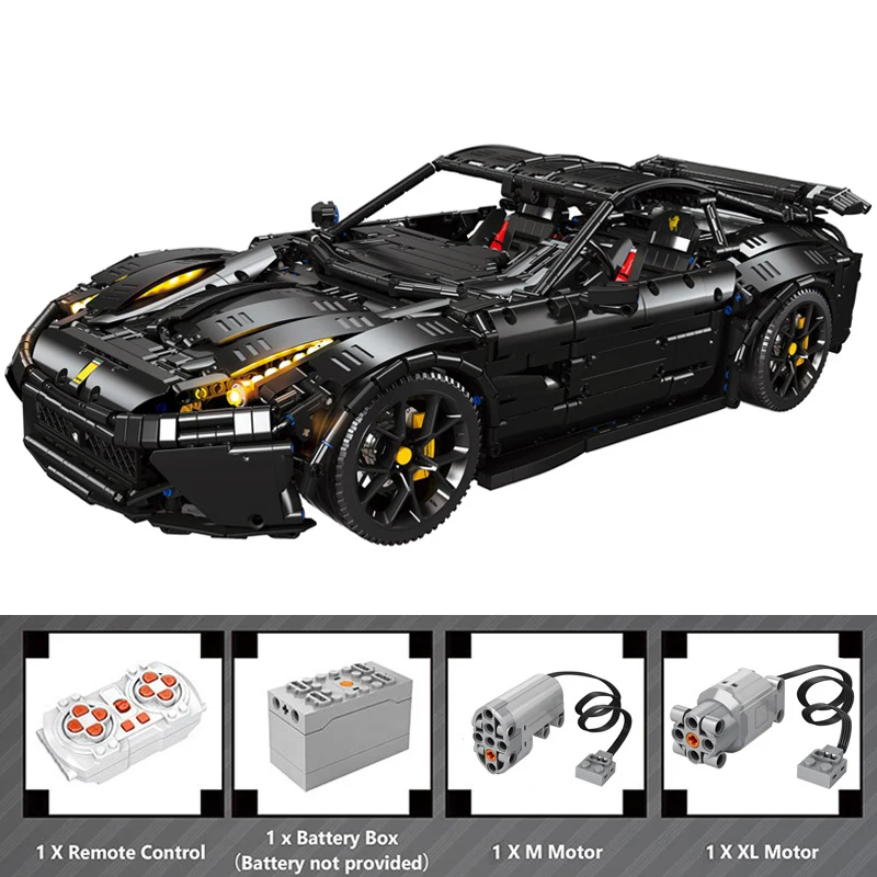 

Новинка 3097 шт. креативный эксперт высокотехнологичный Moc F12 Суперкар черный гоночный автомобиль модель кирпича строительные блоки игрушки для мальчиков