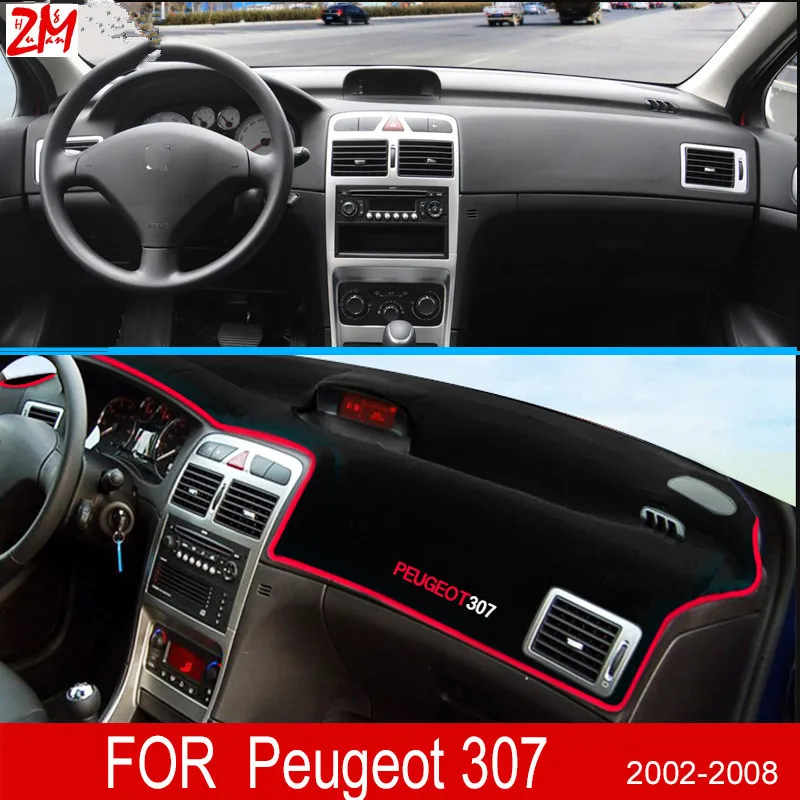 Противоскользящий коврик для Peugeot 307 2002 ~ 2008 307sw 307cc приборной панели навес от