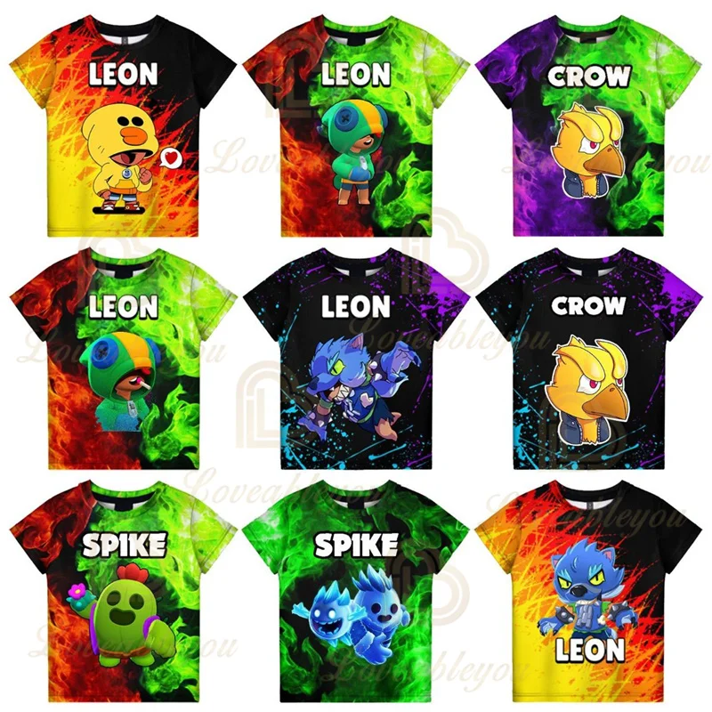 Leon Werewolf Crow Browling Stars Game Children's T-shirt Boys Girls Summer Tops Tee
Leon Werewolf Crow Browling Stars Game Children's T-shirt Boys Girls Summer Tops Tee
