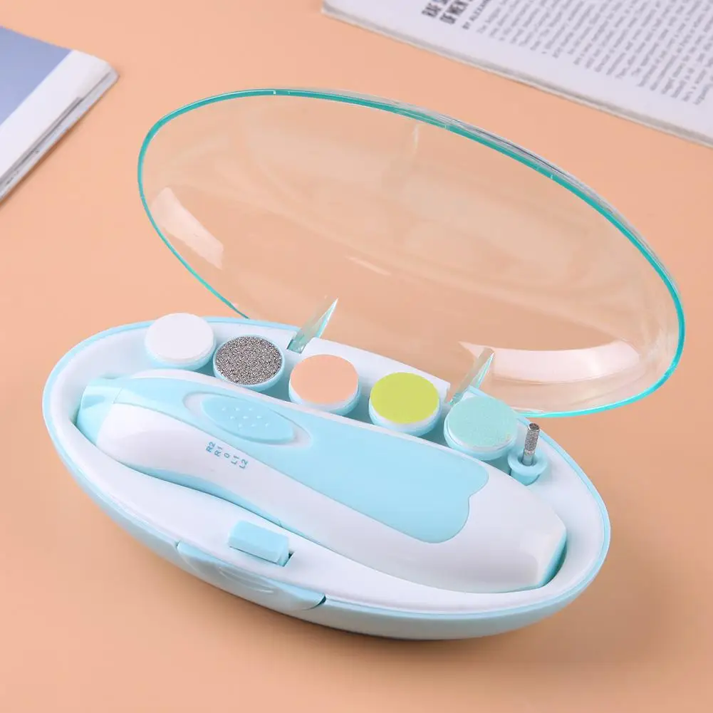 Electric nail polisher baby blue powder 6-piece electric nail clipper baby nail clipper manicure set baby newborns baby care Kit
Electric nail polisher baby blue powder 6-piece electric nail clipper baby nail clipper manicure set baby newborns baby care Kit