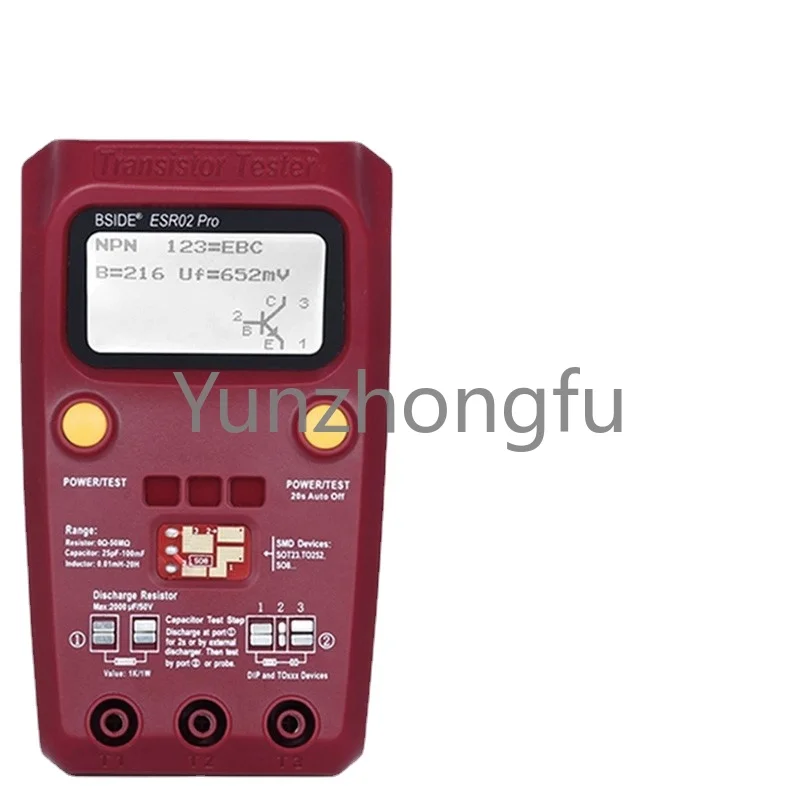 Bside Transistor Tester Upgraded Inductor Capacitor ESR Multimeter Multi-Function Tester Esr02pro
Bside Transistor Tester Upgraded Inductor Capacitor ESR Multimeter Multi-Function Tester Esr02pro