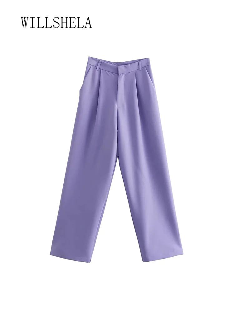 Willshela Women Fashion Solid Front Zipper Long Trousers Vintage High Waist Full Length Female Chic Lady Pants
Willshela Women Fashion Solid Front Zipper Long Trousers Vintage High Waist Full Length Female Chic Lady Pants