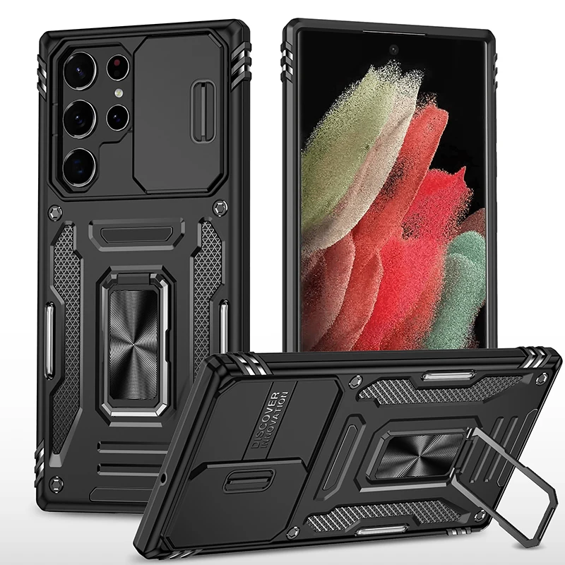 Slide Camera Case For Samsung S23 S22 Ultra Plus Shockproof Car Magnetic Holder Phone Cover for Galaxy S21 Ultra Plus S20 FE S10
Slide Camera Case For Samsung S23 S22 Ultra Plus Shockproof Car Magnetic Holder Phone Cover for Galaxy S21 Ultra Plus S20 FE S10