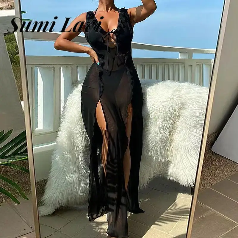 Модная прозрачная Солнцезащитная накидка, купальник, сексуальное платье, бикини, комплект из трех предметов, пляжный однотонный купальный ... 
Модная прозрачная Солнцезащитная накидка, купальник, сексуальное платье, бикини, комплект из трех предметов, пляжный однотонный купальный ...