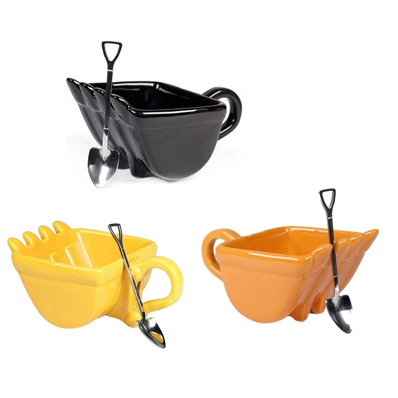 330Ml Excavator 3D Coffee Cup, ABS Excavator Model Design Coffee Cup Novel Drink Cup With Stainless Steel Spade Scoop
330Ml Excavator 3D Coffee Cup, ABS Excavator Model Design Coffee Cup Novel Drink Cup With Stainless Steel Spade Scoop