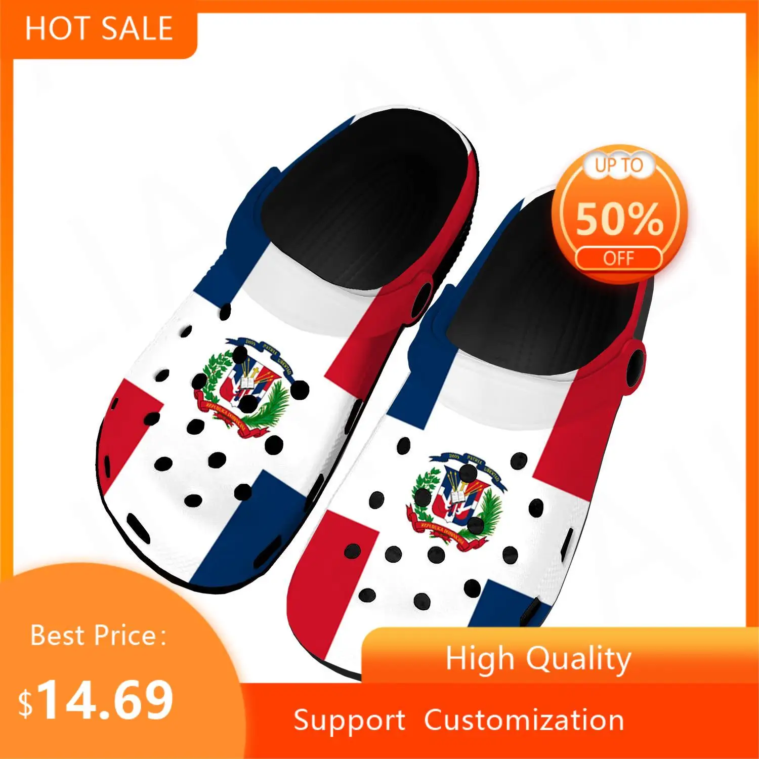 Dominican Republic Flag Home Clogs Custom Water Shoes Mens Womens Teenager Shoe Garden Clog Breathable Beach Hole Slippers
Dominican Republic Flag Home Clogs Custom Water Shoes Mens Womens Teenager Shoe Garden Clog Breathable Beach Hole Slippers