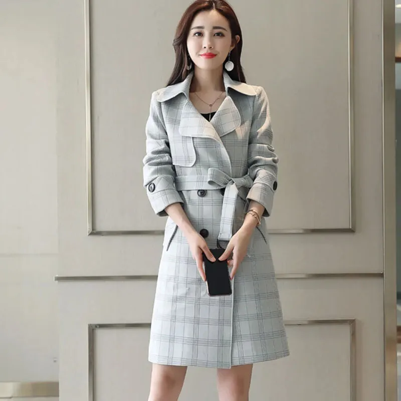 New Female Suede Trench Coat Spring Autumn Korean Casual Plaid Windbreaker Jacket Long Parka Overcoat Women's Tooling Outerwear
New Female Suede Trench Coat Spring Autumn Korean Casual Plaid Windbreaker Jacket Long Parka Overcoat Women's Tooling Outerwear