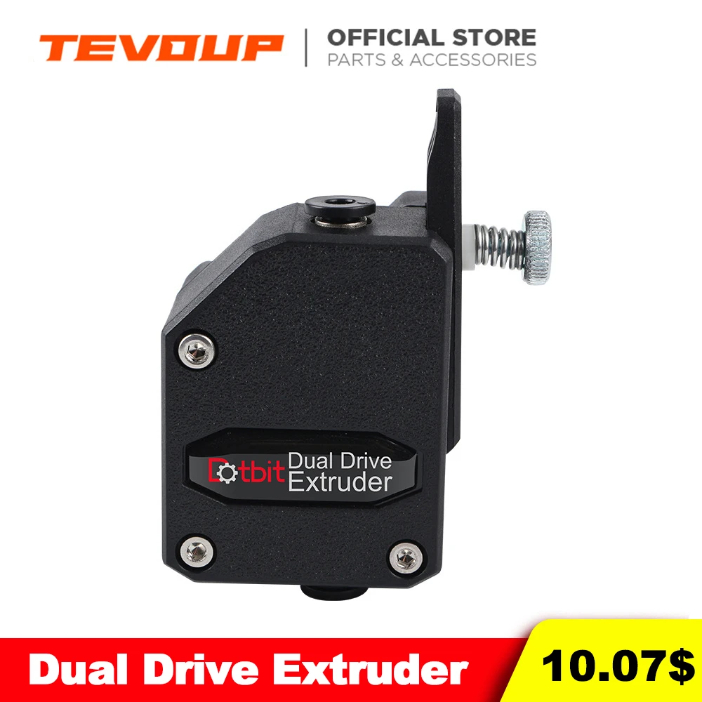 TEVOUP Dual Drive Extruder Hardened Steel Transparent And Black 1.75mm Filament 3d Printer Extruder For Cr10 Ender 3 Extruder
TEVOUP Dual Drive Extruder Hardened Steel Transparent And Black 1.75mm Filament 3d Printer Extruder For Cr10 Ender 3 Extruder