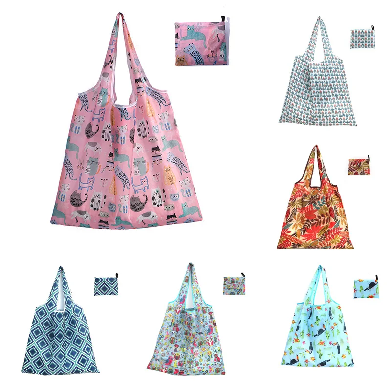 Reusable Shopping Bag Foldable Shoulder Handbag Printing Portable Waterproof Supermarket Large Storage Bags Fashion Shopping Bag
Reusable Shopping Bag Foldable Shoulder Handbag Printing Portable Waterproof Supermarket Large Storage Bags Fashion Shopping Bag