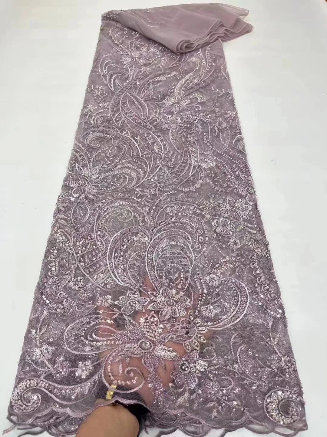 Nigerian French Sequins Lace Fabric Hot Sale Handmade 2023 Embroidered African Beaded Net Mesh Lace Fabric For Women Dress
Nigerian French Sequins Lace Fabric Hot Sale Handmade 2023 Embroidered African Beaded Net Mesh Lace Fabric For Women Dress