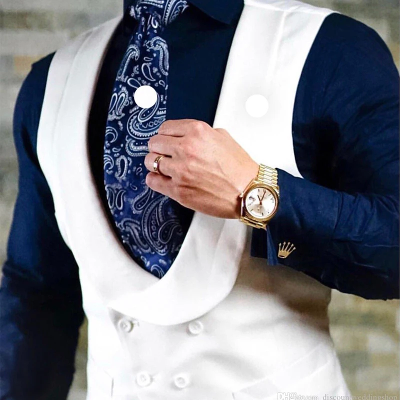 White Sleeveless Men Vest with Double Breasted for Wedding Groom Slim Fit One Piece Suit Waistcoat Shawl Lapel Male Fashion Coat
White Sleeveless Men Vest with Double Breasted for Wedding Groom Slim Fit One Piece Suit Waistcoat Shawl Lapel Male Fashion Coat
