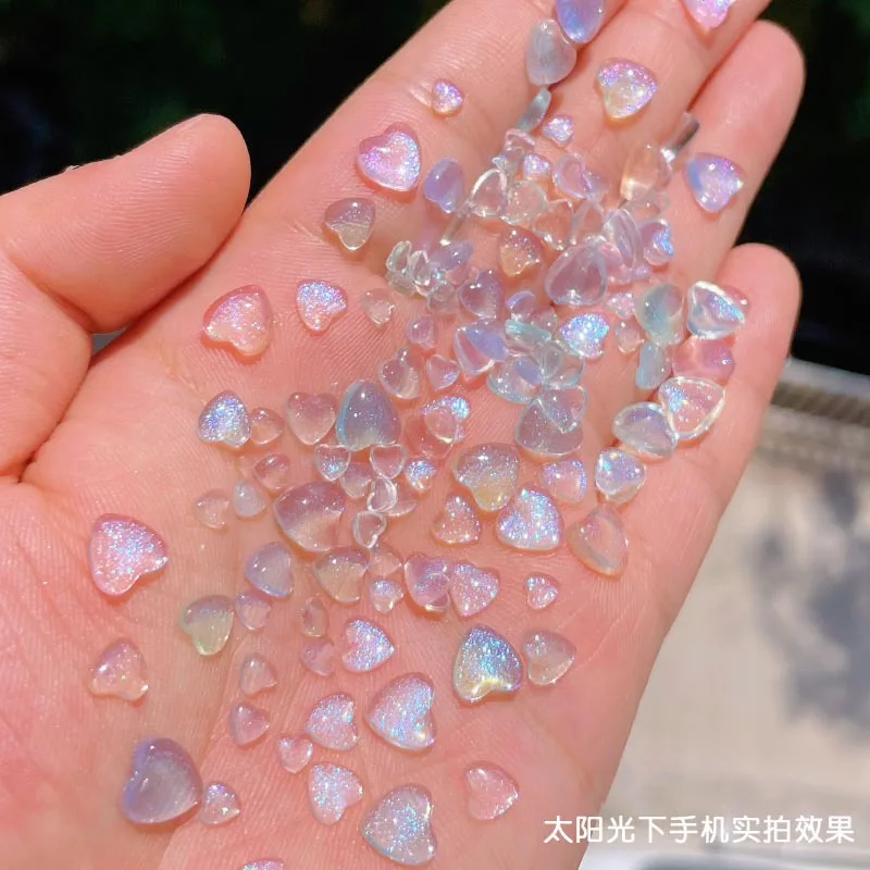 50pcs Love Jewelry Nail Art Charms Laser Aurora Rhinestones Gems Glitter Acrylic Nail Peach Heart Nail Parts For DIY Manicure
50pcs Love Jewelry Nail Art Charms Laser Aurora Rhinestones Gems Glitter Acrylic Nail Peach Heart Nail Parts For DIY Manicure