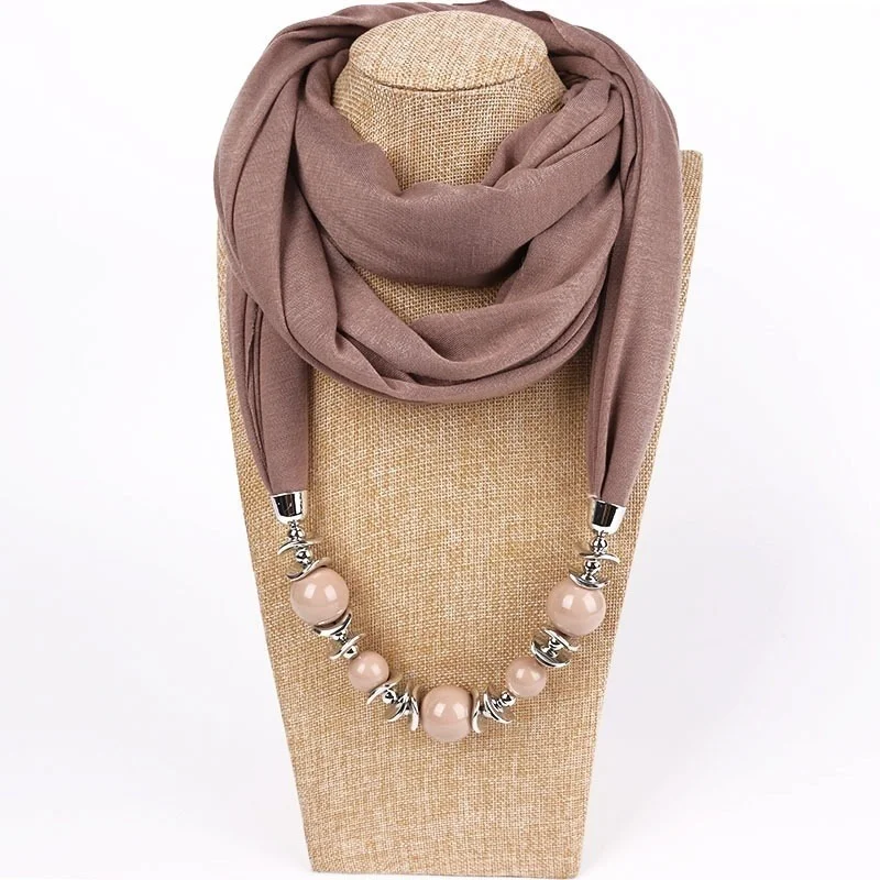 Fashion designer scarf Ethnic Chiffon Solid Collar Tassel Gorgeous beaded pendants jewelry Necklace Scarf Women Shawl Scarves
Fashion designer scarf Ethnic Chiffon Solid Collar Tassel Gorgeous beaded pendants jewelry Necklace Scarf Women Shawl Scarves