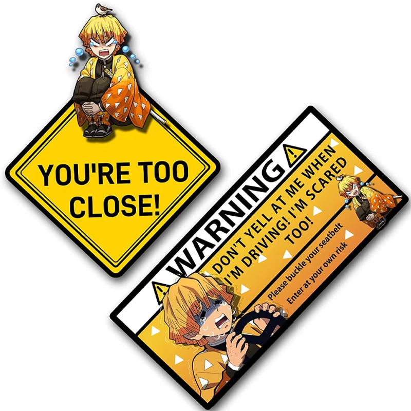 Anime Warning Car Decals Demon Zenitsu Slayer Anime Sticker for Car Trunks Motorcycle Laptop Window Wall Stickers Anime Gifts
Anime Warning Car Decals Demon Zenitsu Slayer Anime Sticker for Car Trunks Motorcycle Laptop Window Wall Stickers Anime Gifts
