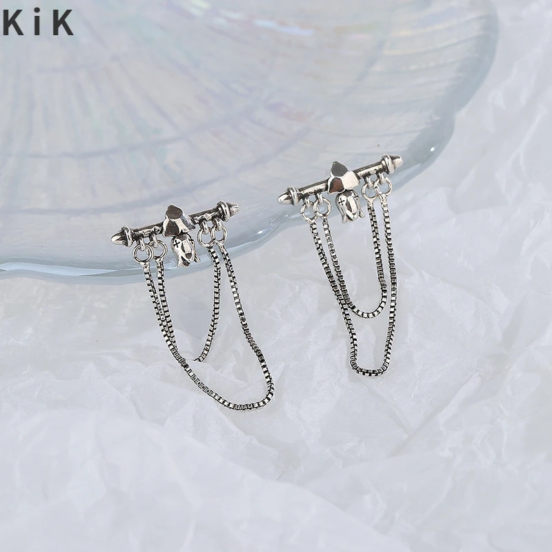 Popular Style 1 PC Hip Hop Earring For Women Girl Gifts Punk Style Metal Chain Dangel Drop Earrings Hot Sale For Party
Popular Style 1 PC Hip Hop Earring For Women Girl Gifts Punk Style Metal Chain Dangel Drop Earrings Hot Sale For Party