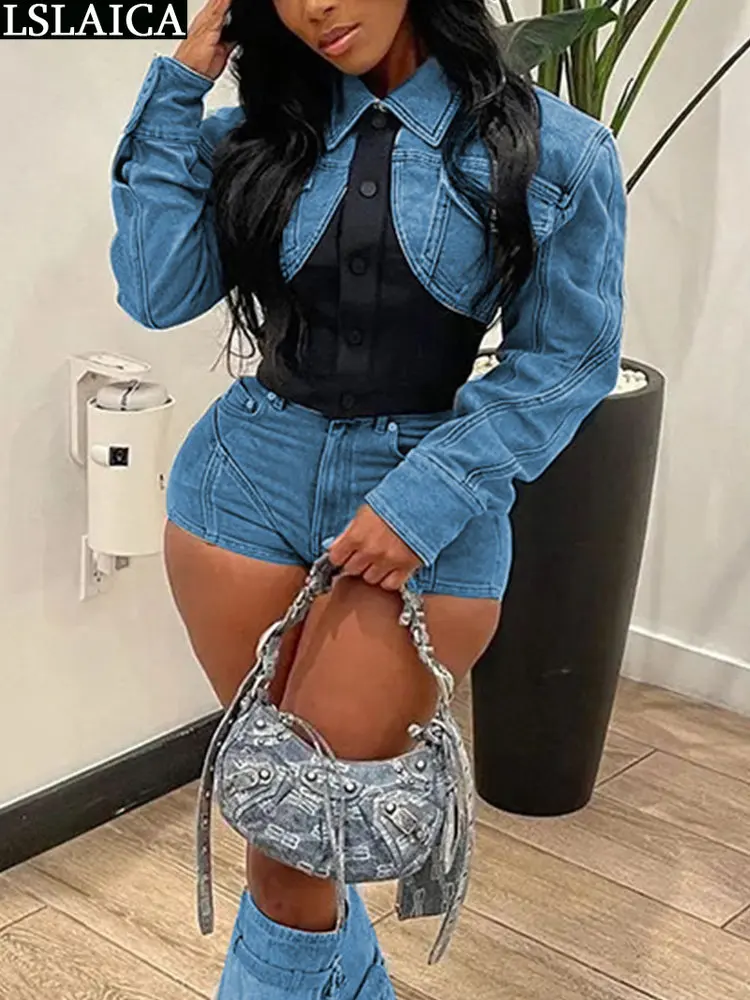 Patchwork Elegant Women's Suits Denim Clothing Summer Novelties Excluding Boots Casual Streetwear Outfits Two Pieces Shorts Sets
Patchwork Elegant Women's Suits Denim Clothing Summer Novelties Excluding Boots Casual Streetwear Outfits Two Pieces Shorts Sets