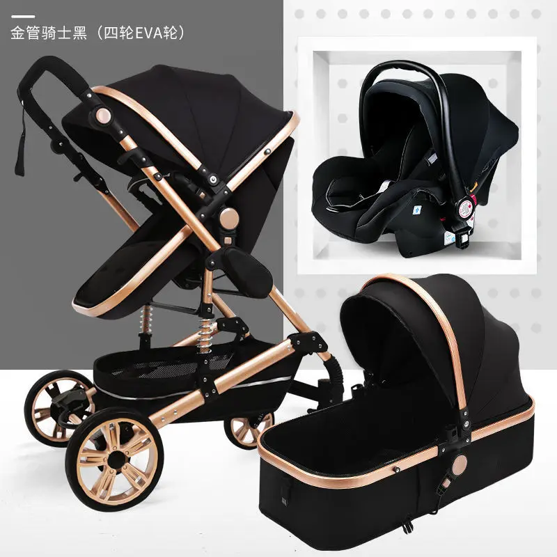 

Роскошная коляска 3 в 1, портативная складная коляска для путешествий, Детские коляски с алюминиевой рамкой, автомобиль с высоким ландшафтом для новорожденных