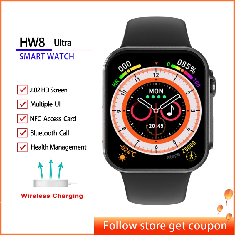 HW8 Ultra Smart Watch for Men Women Watch Series 8 NFC Smartwatch Fitness Bracelet Voice Assistant Body Temperature Wristwatch
HW8 Ultra Smart Watch for Men Women Watch Series 8 NFC Smartwatch Fitness Bracelet Voice Assistant Body Temperature Wristwatch