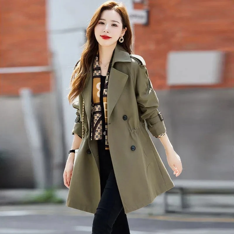 Female Windbreaker 2023 Spring Autumn New British style Waist Trench Coat Women's Solid Casual Slim Medium length Lady Overcoat
Female Windbreaker 2023 Spring Autumn New British style Waist Trench Coat Women's Solid Casual Slim Medium length Lady Overcoat