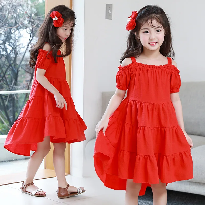 Red Girls Communion Dresses 2022 Summer Dress New Korean Children's Girls' Suspender Skirt Irregular Large Swing Printing Skirt
Red Girls Communion Dresses 2022 Summer Dress New Korean Children's Girls' Suspender Skirt Irregular Large Swing Printing Skirt