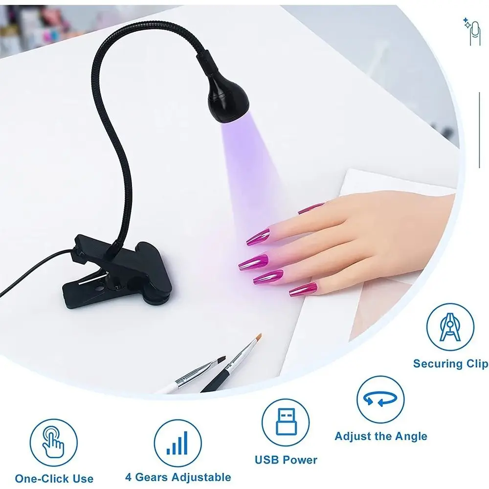 DIY Flexible Tube Clip-On UV Lamp UV Gel Curing Light Led Curing Ultraviolet Lights Nail Dryer Desk Lamp
DIY Flexible Tube Clip-On UV Lamp UV Gel Curing Light Led Curing Ultraviolet Lights Nail Dryer Desk Lamp