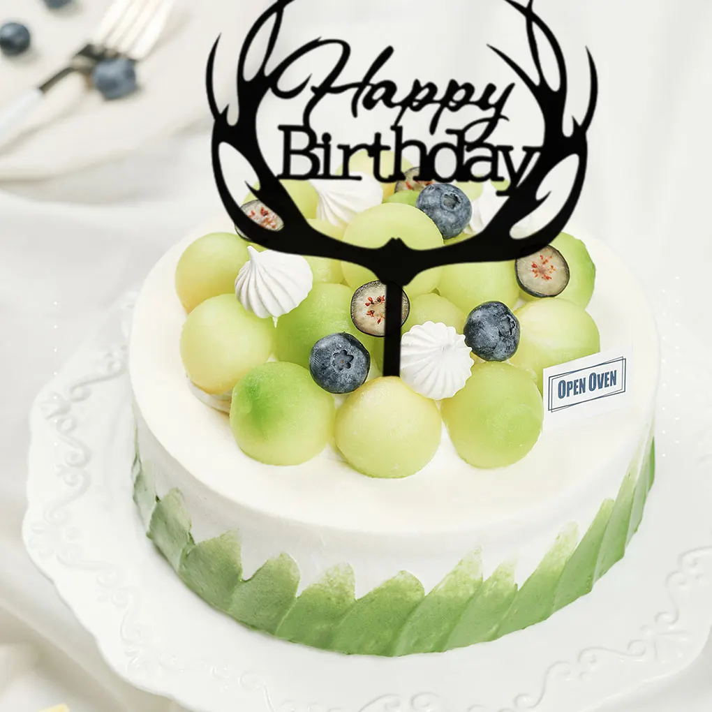 Happy Birthday Cake Acrylic Card Creative Antler Shape Children'S Birthday Cake DIY Decoration Plug-In Hat Three Colors Optional
Happy Birthday Cake Acrylic Card Creative Antler Shape Children'S Birthday Cake DIY Decoration Plug-In Hat Three Colors Optional