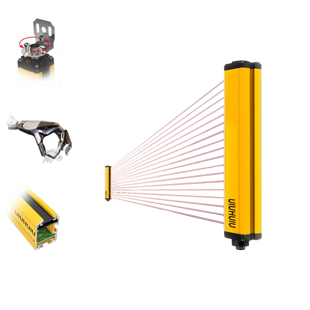 

20 Beams Photoelectric Safety Infared Light Curtain Sensors 20 Optical Axis 20mm Pitchindustrial Laser Beam Light Barrier Sensor
